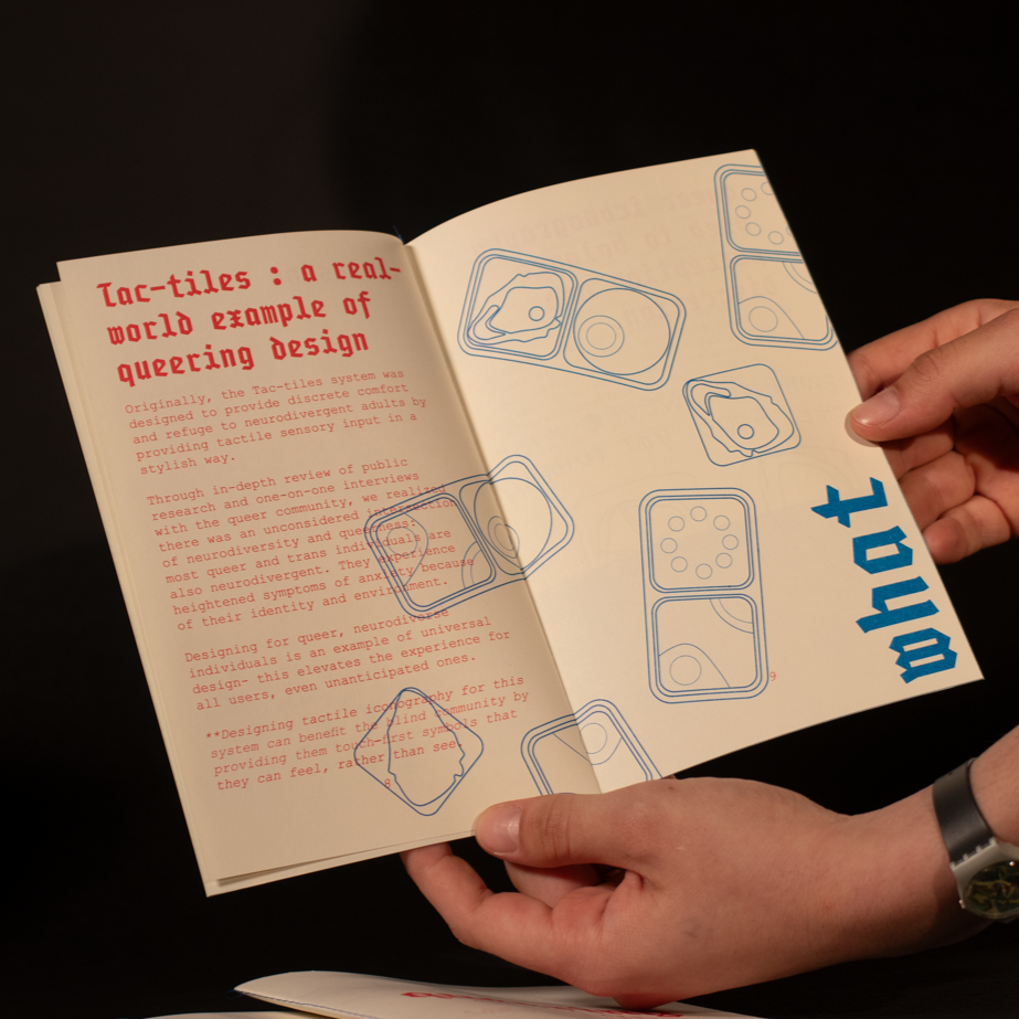 "Queering Design" Risograph-Printed Zine